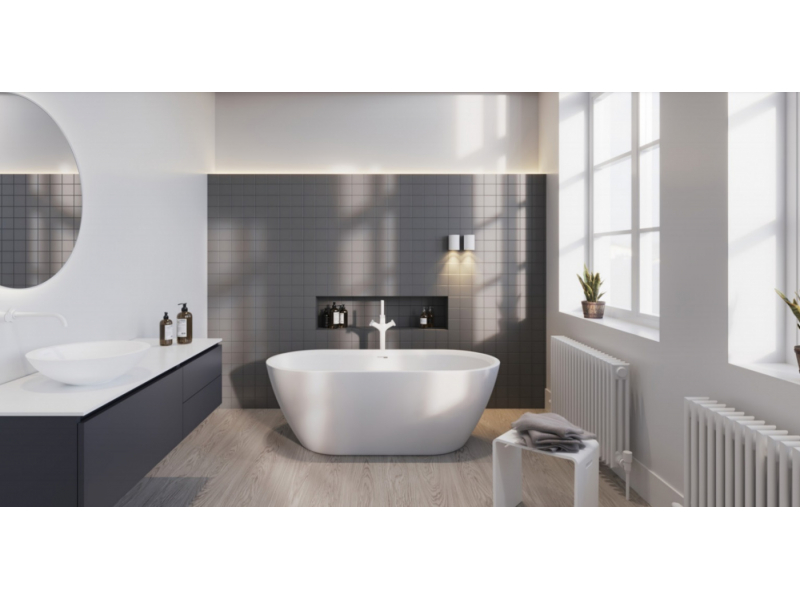 Купить Ванна акриловая Riho Inspire 180 x 80 x 60 см, BD02105, отдельностоящая, белый матовый