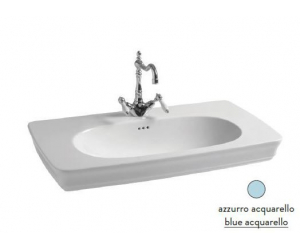 Раковина ArtCeram Civitas CIL002 32; 00, подвесная, цвет - blue acquarello (голубой), 90 х 50 х 18 см