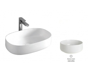 Раковина ArtCeram Cognac Countertop COL003 05; 00, накладная, цвет - белый матовый, 55 х 35 х 14,5 см