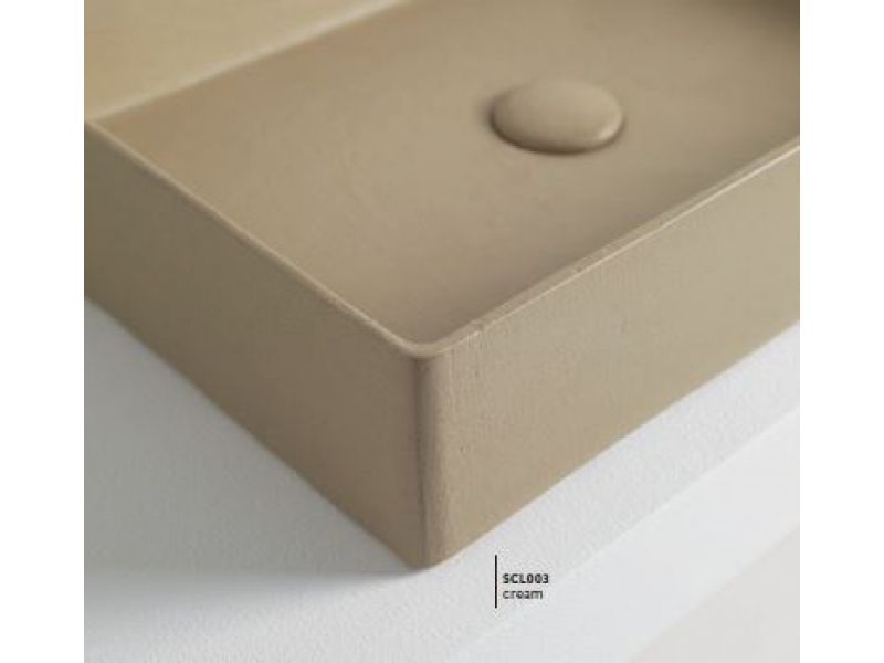 Купить Раковина ArtCeram Scalino 60 SCL003 22; 00, накладная, цвет - cream (бежевый), 60 х 38 х 11,5 см