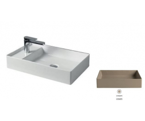 Раковина ArtCeram Scalino 60 SCL003 22; 00, накладная, цвет - cream (бежевый), 60 х 38 х 11,5 см