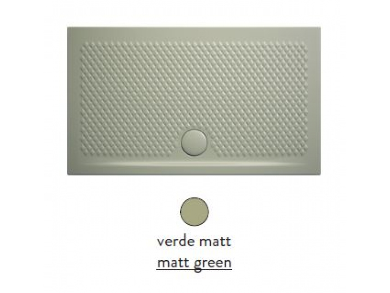 Купить Поддон ArtCeram Texture 120 х 80 х 5,5 см, PDR021 26; 00, прямоугольный, цвет - verde matt (светло-зеленый), из искусственного камня