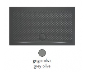 Поддон ArtCeram Texture 120 х 80 х 5,5 см, PDR021 15; 00, прямоугольный, цвет - grigio oliva (серый), из искусственного камня