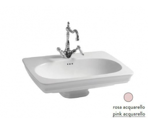 Раковина ArtCeram Civitas CIL001 33; 00, подвесная, цвет - pink acquarello (розовый), 68 х 49,5 х 22 см
