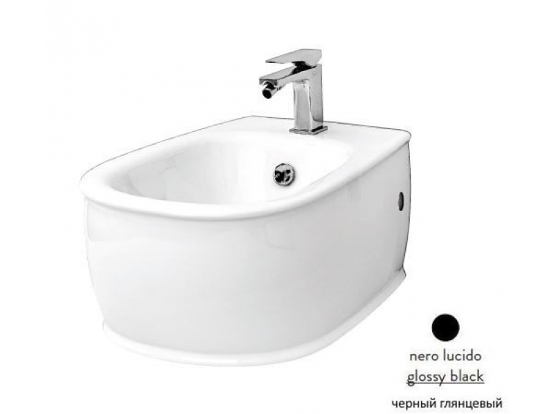 Купить Биде Artceram Azuley AZB001 03; 00, подвесное, цвет - черный глянцевый