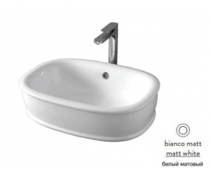 Раковина Artceram Azuley AZL002 05; 00, накладная, цвет - белый матовый, 65 х 45 см