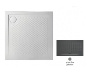 Поддон ArtCeram Texture 90 х 90 х 5,5 см, PDQ008 15; 00, квадратный, цвет - grigio oliva (серый), из искусственного камня