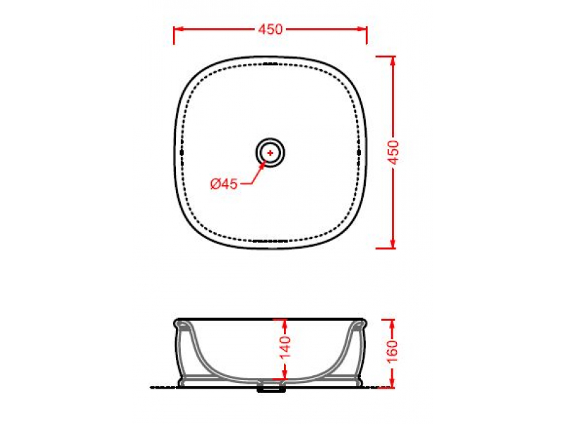 Купить Раковина Artceram Azuley AZL001 05; 00, накладная, цвет - белый матовый, 45 х 45 см