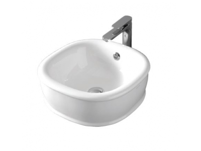 Раковина Artceram Azuley AZL001 01; 00, накладная, цвет - белый глянцевый, 45 х 45 см