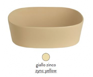 Раковина ArtCeram Ghost GHL002 12; 00, 65 х 41.5 см, giallo zinco (желтый цинк)