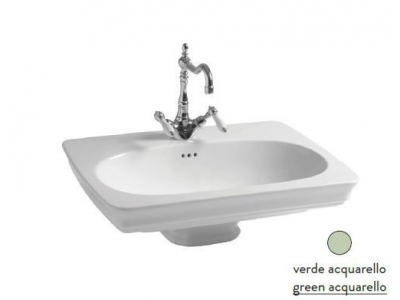 Раковина ArtCeram Civitas CIL001 35; 00, подвесная, цвет - green acquarello (салатовый), 68 х 49,5 х 22 см