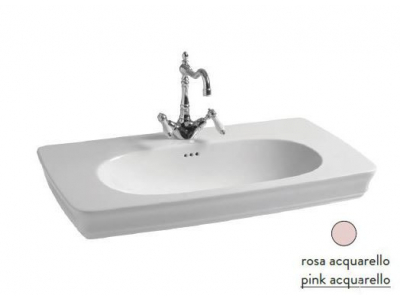 Раковина ArtCeram Civitas CIL002 33; 00, подвесная, цвет - pink acquarello (розовый), 90 х 50 х 18 см