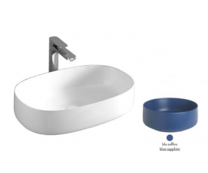 Раковина ArtCeram Cognac Countertop COL003 16; 00, накладная, цвет - blu zaffiro (синий сапфир), 55 х 35 х 14,5 см