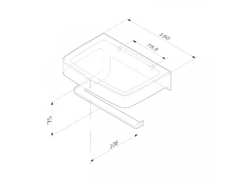 Купить Держатель для туалетной бумаги Am.Pm Inspire 2.0 A50A341500 с коробкой и подставкой под телефон