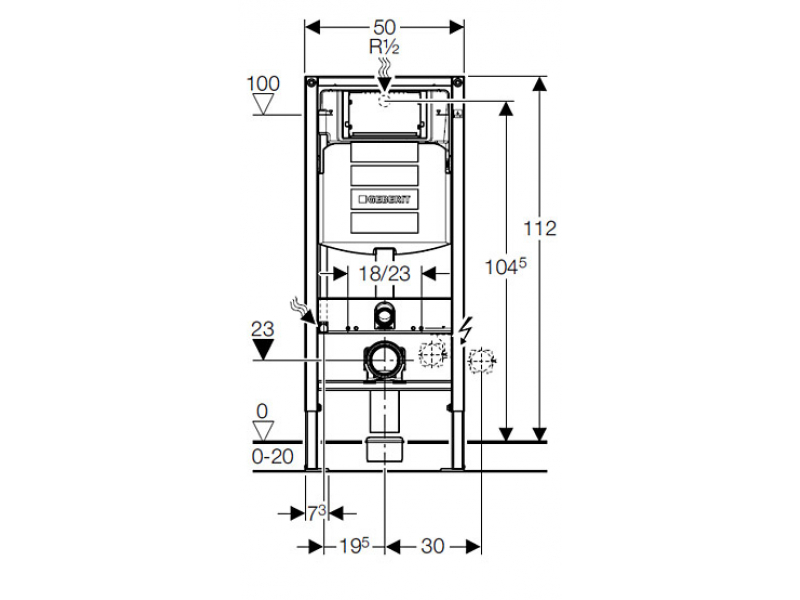 Купить Инсталляция Geberit Duofix UP320 для унитаза, для клавиш Sigma, 111.300.00.5