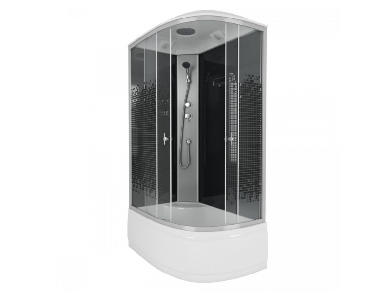 Купить Душевая кабина Niagara Eco NG- 7510-14 BLACK L/R, 120 x 80 см, стекло мозаика