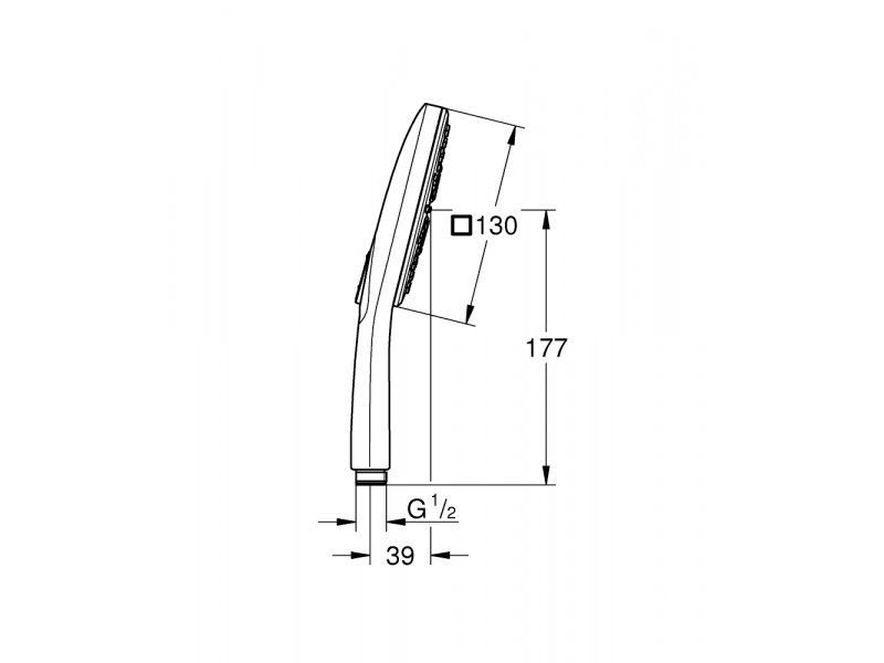 Купить Ручной душ Grohe Rainshower SmartActive 130 Cube, 26582DL0, теплый закат матовый