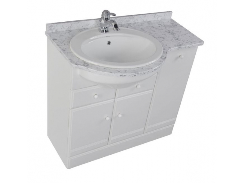 Купить Тумба под раковину Aquanet Марсель 90 L/R с бельевой корзиной (100304/100305)