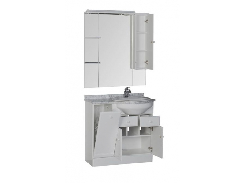 Купить Тумба под раковину Aquanet Марсель 90 L/R с бельевой корзиной (100304/100305)