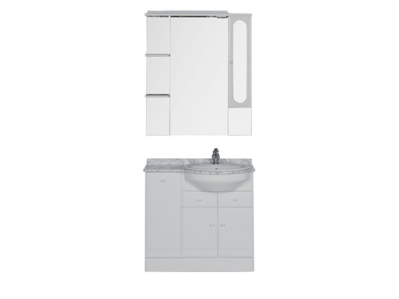 Купить Тумба под раковину Aquanet Марсель 90 L/R с бельевой корзиной (100304/100305)