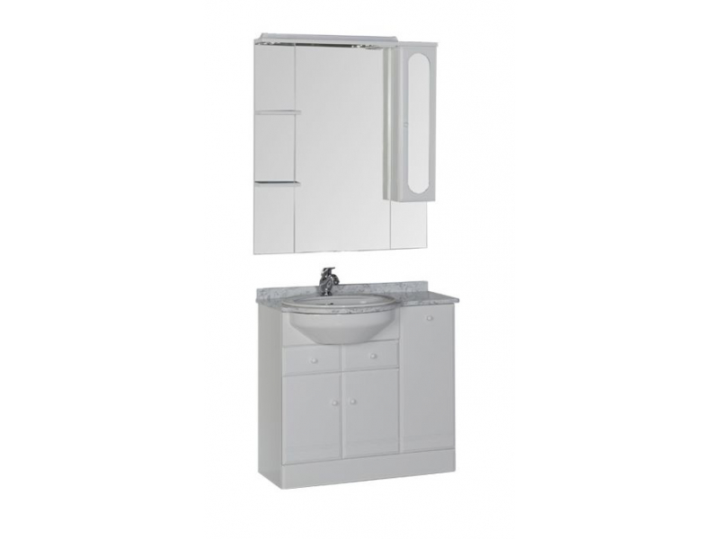 Купить Тумба под раковину Aquanet Марсель 90 L/R с бельевой корзиной (100304/100305)