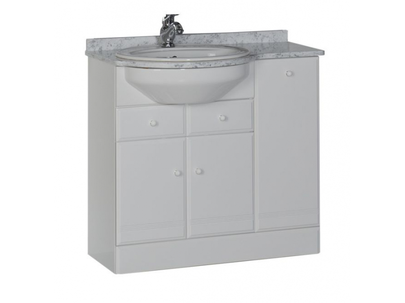 Купить Тумба под раковину Aquanet Марсель 90 L/R с бельевой корзиной (100304/100305)