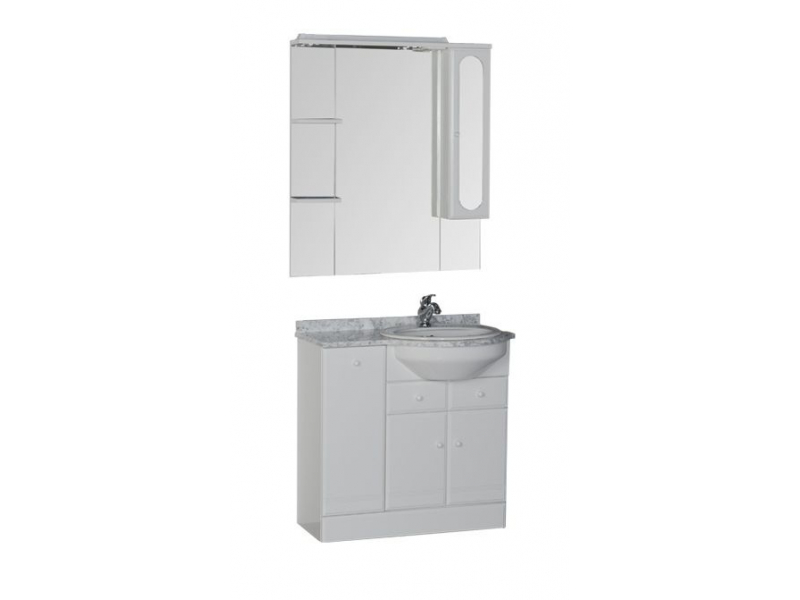 Купить Тумба под раковину Aquanet Марсель 90 L/R с бельевой корзиной (100304/100305)
