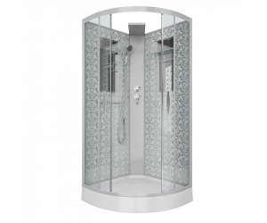 Душевая кабина Niagara Lux NGL-7715WBK без крыши, 90 x 90 см, профиль хром