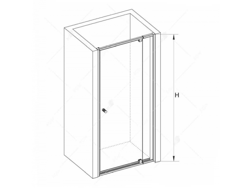 Купить Душевая дверь RGW PA-02B, 04080208-14, 80 х 185 см распашная, черный