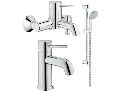 Душевой комплект Grohe BauClassic 124404 (гарнитур для ванны хром 3в1)