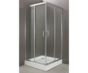 Душевой уголок BelBagno Uno-195, UNO-195-A-2-80-C-Cr, 80 х 80 х 195 см, профиль хром, стекло прозрачное