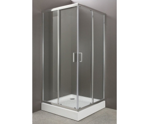 Душевой уголок BelBagno UNO-195-A-2-90-C-Cr, 90 х 90 х 195 см, профиль хром, стекло прозрачное