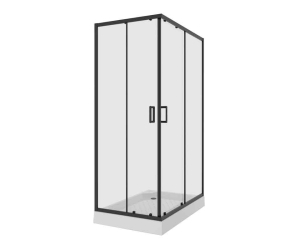 Душевой уголок Niagara Nova 120 х 195 см, профиль черный, стекло прозрачное, NG-6811-08 BLACK