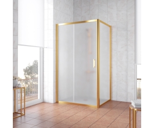 Душевой уголок Vegas Glass ZP+ZPV, 100 x 70 x 190 см, профиль золото, стекло сатин