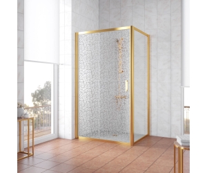 Душевой уголок Vegas Glass ZP+ZPV, 100 x 70 x 190 см, профиль золото, стекло фея
