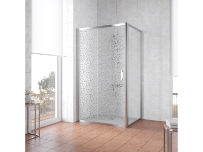 Душевой уголок Vegas Glass ZP+ZPV, 100 x 70 x 190 см, профиль глянцевый хром, стекло фея