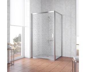 Душевой уголок Vegas Glass ZP+ZPV, 100 x 70 x 190 см, профиль глянцевый хром, стекло фея