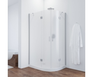 Душевой уголок Vegas Glass AFS-F, 120 x 80 x 190 см, профиль матовый хром, стекло сатин