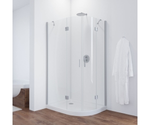 Душевой уголок Vegas Glass AFS-F, 120 x 80 x 190 см, профиль матовый хром, стекло прозрачное