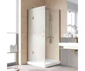 Душевой уголок Vegas Glass AFP-Fis Lux, 110 x 100 x 199.5 см, профиль бронза, стекло ретро, AFP-Fis Lux 110 05 R04