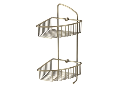 Полка-решетка двухъярусная Veragio Basket VR.GFT-9037.BR, бронза