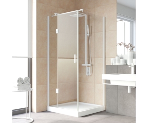 Душевой уголок Vegas Glass AFP-Fis Lux, 120 x 120 x 199.5 см, профиль белый, стекло прозрачное