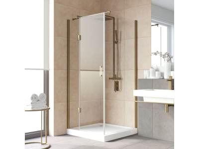 Душевой уголок Vegas Glass AFP-Fis Lux, 120 x 120 x 199.5 см, профиль бронза, стекло прозрачное