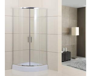 Душевой уголок BelBagno Uno-195, UNO-195-R-2-100-C-Cr, 100 х 100 х 195 см, профиль хром, стекло прозрачное