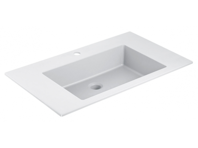 Купить Раковина Vincea 80 см, искусственный камень, белый, VCB-13800W