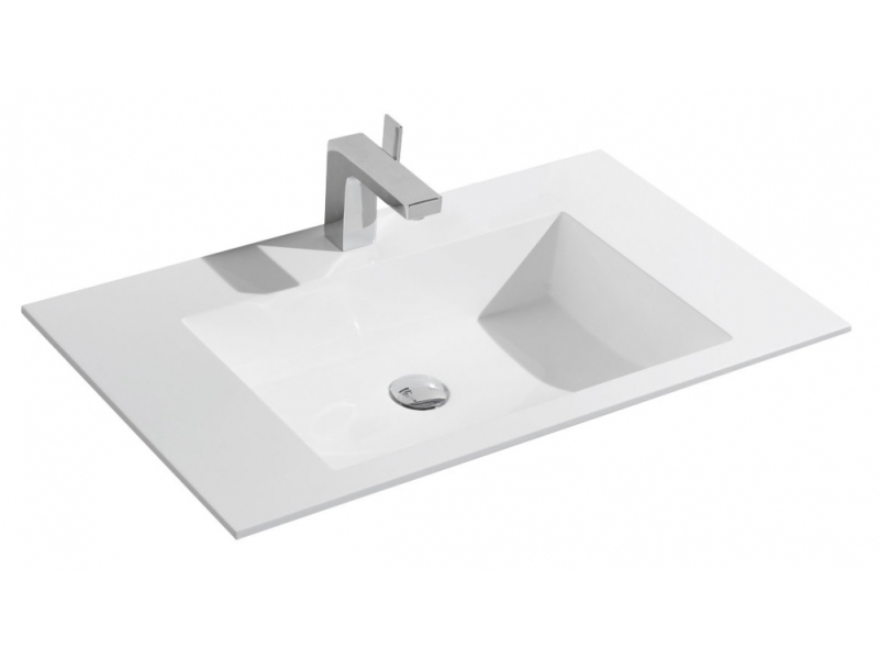 Купить Раковина Vincea 80 см, искусственный камень, белый, VCB-13800W