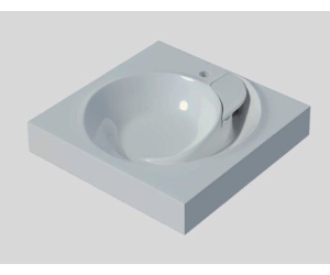 Раковина SuperSan Каливо 60.5 x 60.3 см над стиральной машиной, KLV-01, белая
