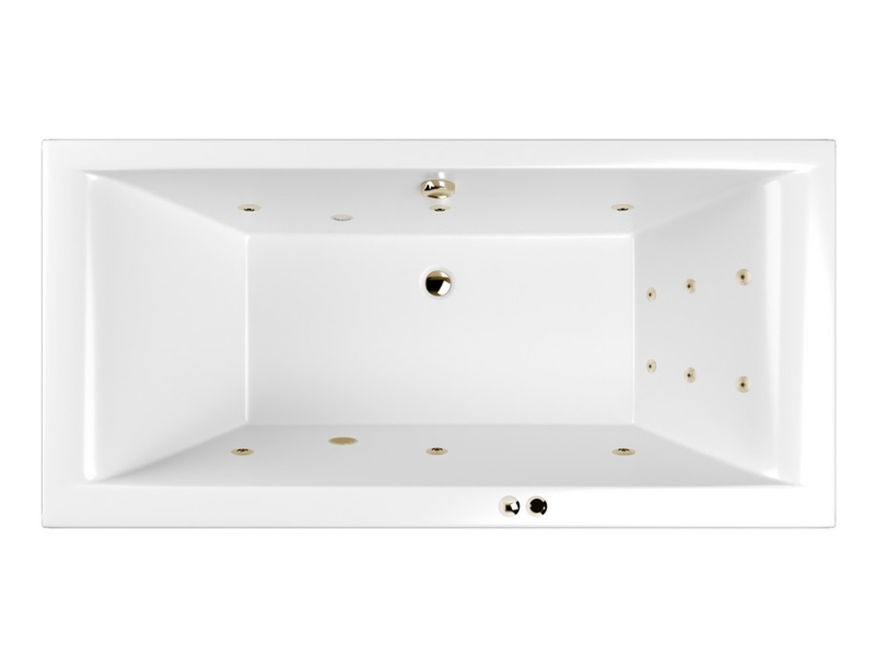 Купить Ванна гидромассажная Whitecross Savia Duo Line, 170 х 80 см, увеличенная толщина акрила, усиленная армировка, белый/бронза, 0103.170080.100.LINE.BR
