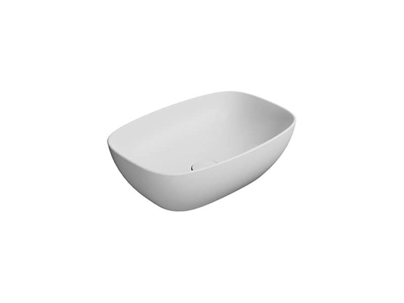 Купить Раковина GSI Nubes накладная, 50 x 35 см, белый матовый, 978409