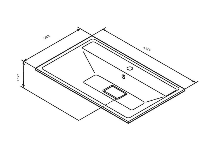 Купить Раковина Am.Pm Inspire 2.0 M50AWPX0801WG искусственный мрамор, 80 см, с переливом